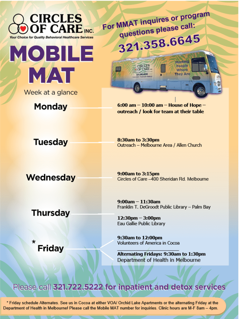 MobileMAT Hours Locations